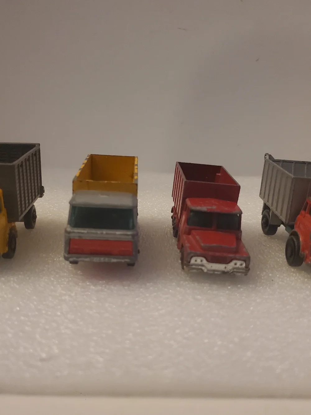 Lot Of 4 Vintage Matchbox By Lesney Tipper Cattle Container Warrior Trucks